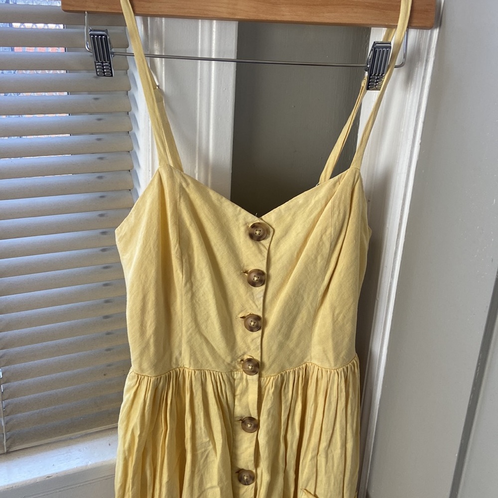 UO yellow button up dress - Picture 3 of 9